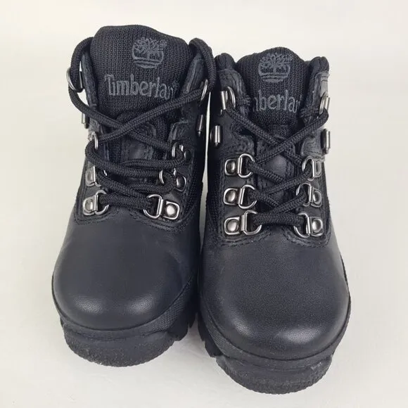 Timberland Euro Hiker 96848 Waterproof TODDLER Black Outdoor Boots Lthr SZ 7