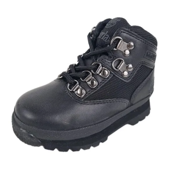 Timberland Euro Hiker 96848 Waterproof TODDLER Black Outdoor Boots Lthr SZ 7