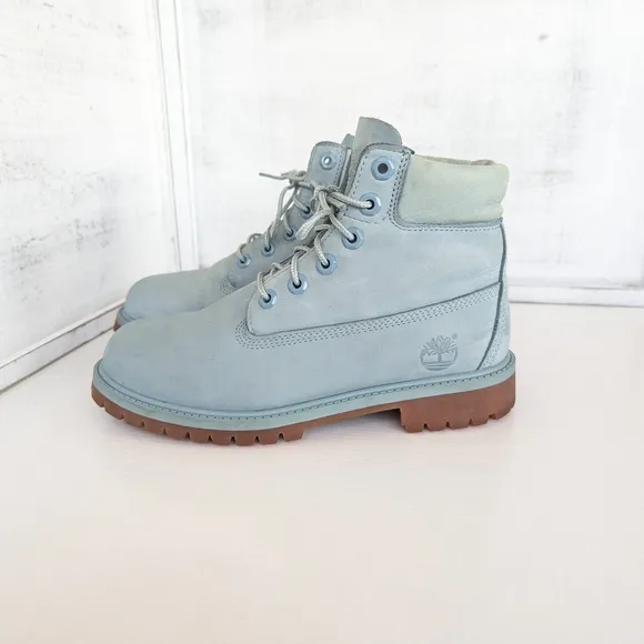 Timberland Light Blue Leather Boots