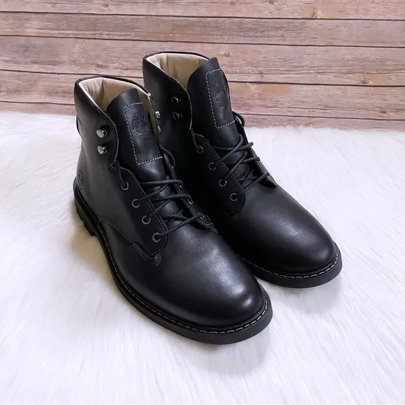Timberland Men’s Belanger EK  6 Inch Waterproof Black Leather Boots
