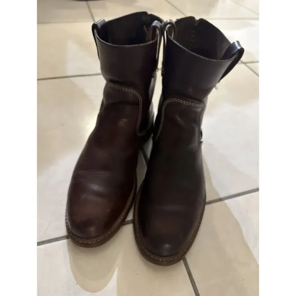 Timberland men’s leather Boots Men’s Sz 12 Leather Work‎ Cowboy Italian vintage