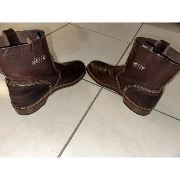 Timberland men’s leather Boots Men’s Sz 12 Leather Work‎ Cowboy Italian vintage