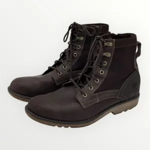 Timberland Mens Leather High Top Boots Brown Workwear Casual Outdoor Side Zip 11