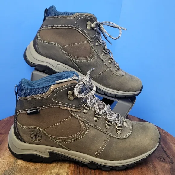 Timberland Mt. Maddsen Waterproof Hiking Boots Gray Teal Women's 9.5 A1NRW