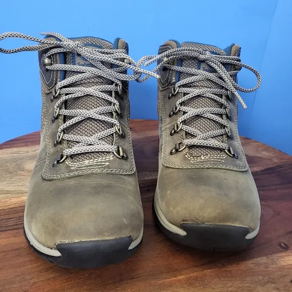 Timberland Mt. Maddsen Waterproof Hiking Boots Gray Teal Women's 9.5 A1NRW