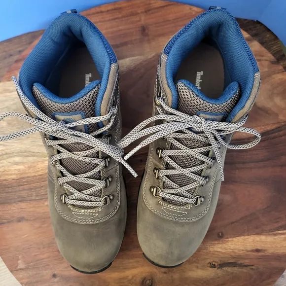 Timberland Mt. Maddsen Waterproof Hiking Boots Gray Teal Women's 9.5 A1NRW