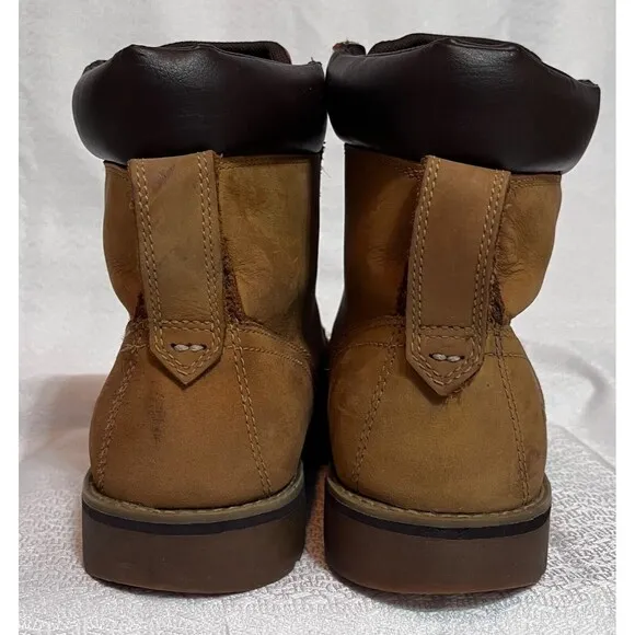 Timberland Nubuck Leather Classic Work Boots Resoled Mens 9.5 Tan Streetwear