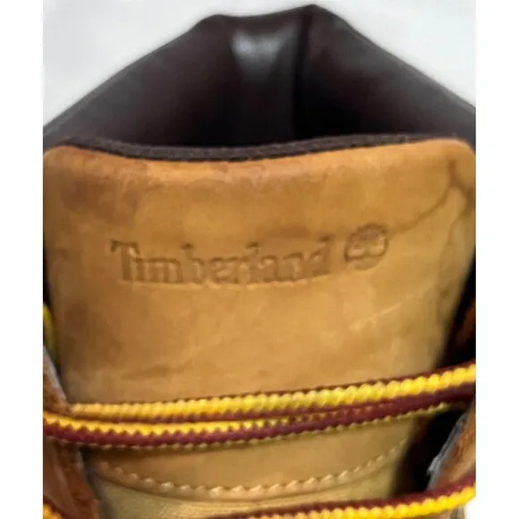 Timberland Nubuck Leather Classic Work Boots Resoled Mens 9.5 Tan Streetwear