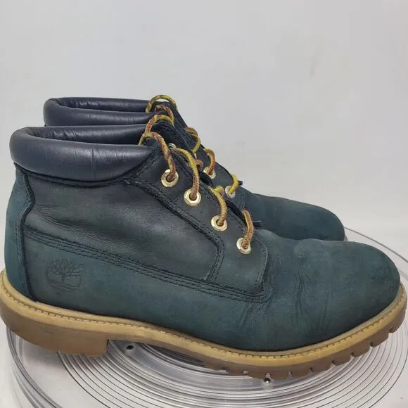 Timberland Premium Boots Faded Navy Blue Nubuck Leather Mens Sz US 11 Work Hike