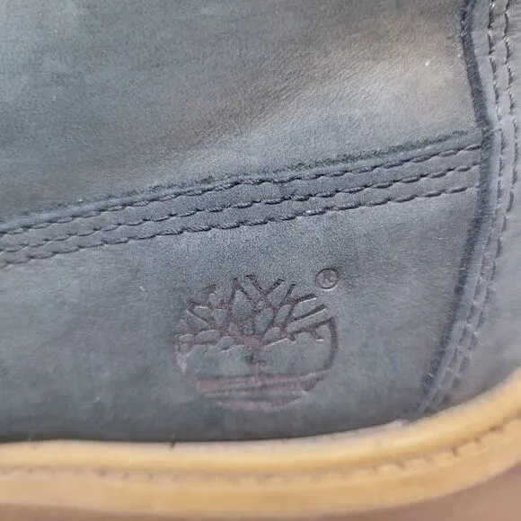 Timberland Premium Boots Faded Navy Blue Nubuck Leather Mens Sz US 11 Work Hike