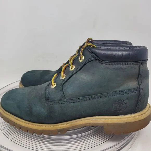 Timberland Premium Boots Faded Navy Blue Nubuck Leather Mens Sz US 11 Work Hike