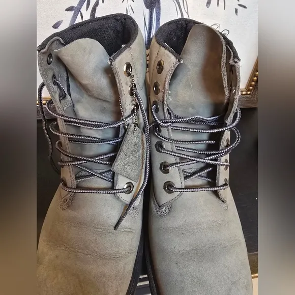 Timberland Premium Waterproof Gray Lace-Up Boots Men's Size 10