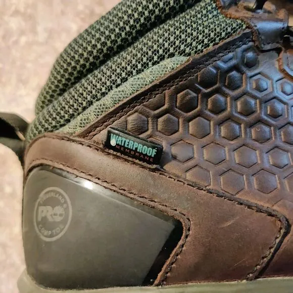 Timberland PRO Boots Reaxion Composite Safety Toe Waterproof Brown Mens Size 8 M