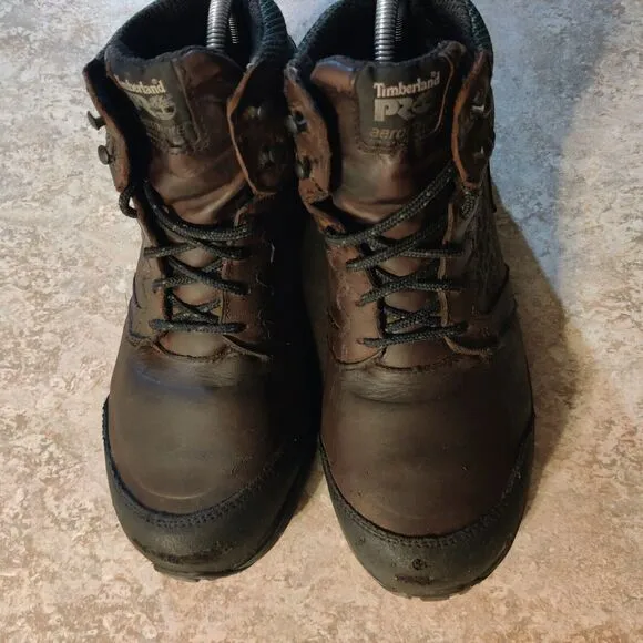 Timberland PRO Boots Reaxion Composite Safety Toe Waterproof Brown Mens Size 8 M