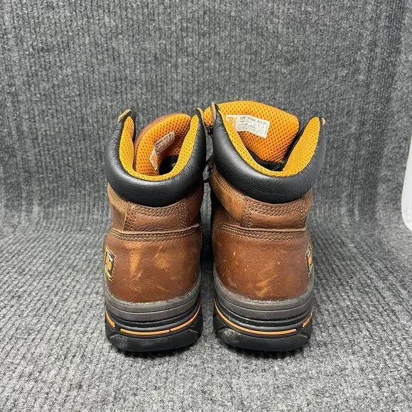 Timberland Pro Helix 6” Alloy Toe Waterproof Work Boots Brown Leather Men’s 10 M