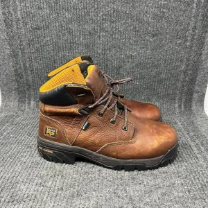 Timberland Pro Helix 6” Alloy Toe Waterproof Work Boots Brown Leather Men’s 10 M