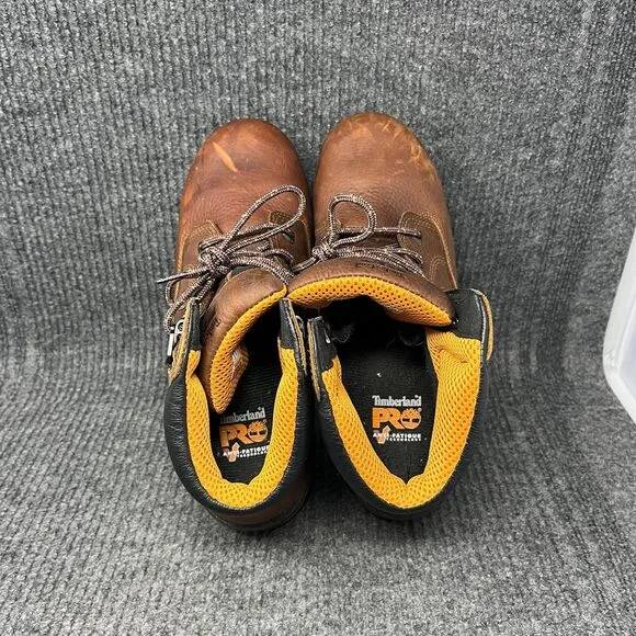 Timberland Pro Helix 6” Alloy Toe Waterproof Work Boots Brown Leather Men’s 10 M