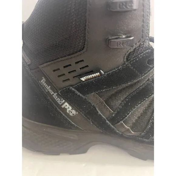 Timberland Pro Soft Toe Mens Black‎ Boots Waterproof Size 7.5M A5MHT
