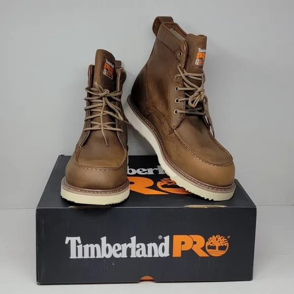 Timberland PRO Wedge 6&quot; Soft Moc-Toe Work Boots Size 13 Oil Slip Resistant New