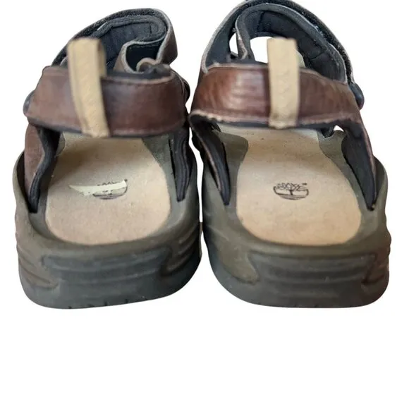 Timberland Trailway Brown Leather Sport Hiking Sandal Shoes BFSP Mens Size 13 M