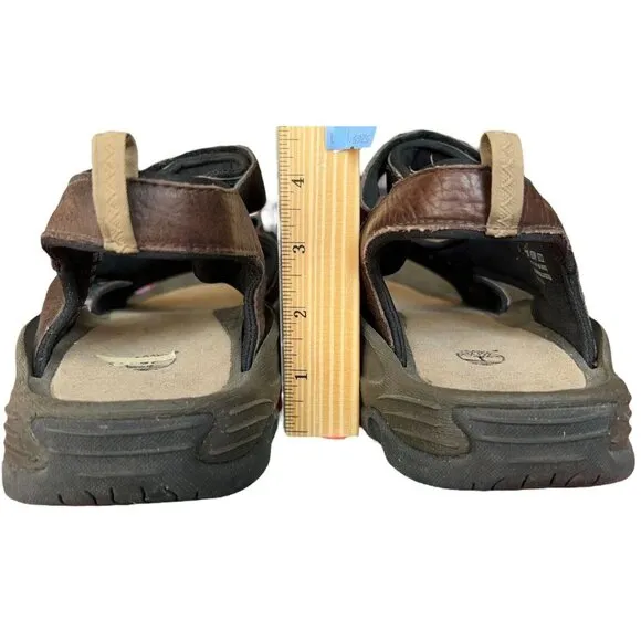 Timberland Trailway Brown Leather Sport Hiking Sandal Shoes BFSP Mens Size 13 M