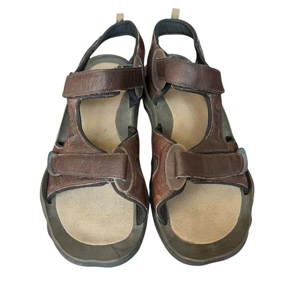 Timberland Trailway Brown Leather Sport Hiking Sandal Shoes BFSP Mens Size 13 M