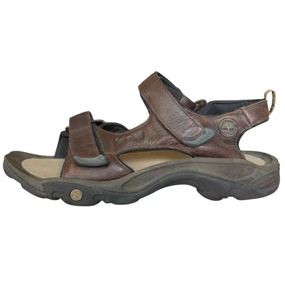Timberland Trailway Brown Leather Sport Hiking Sandal Shoes BFSP Mens Size 13 M