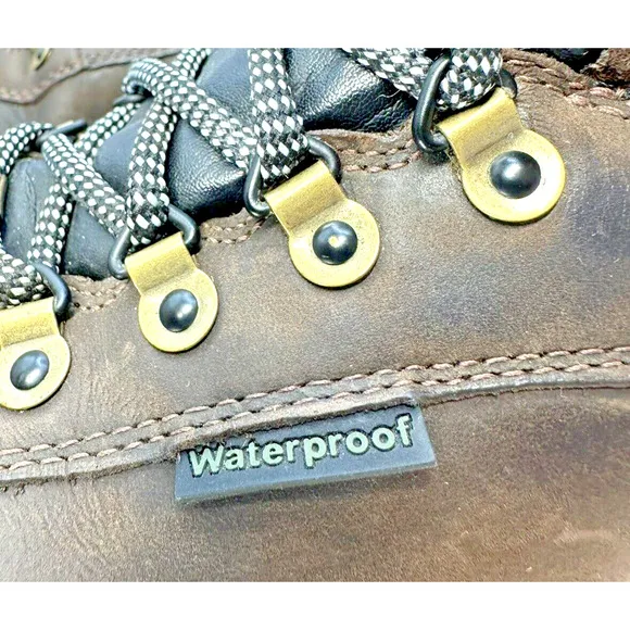Timberland Tree White Ledge Boots Men's 9 Brown Leather Waterproof Lite EVA