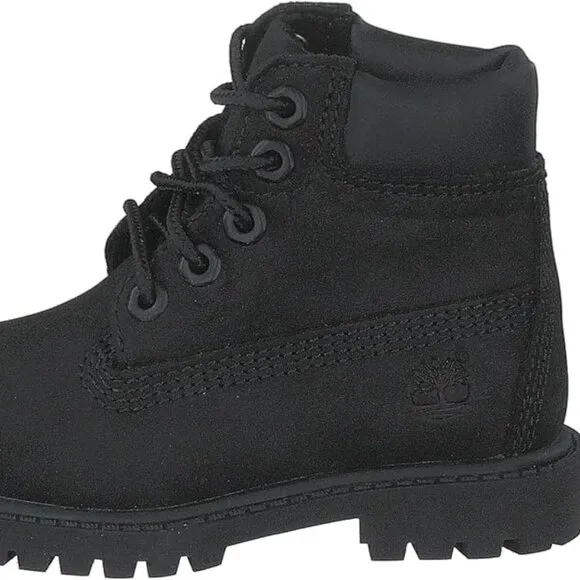 Timberland unisex-child 6&quot; Premium Waterproof Boot in Black Nubuck
