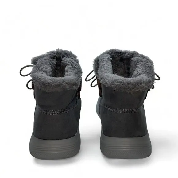 TIOSEBON Women's Winter Ankle Fur Lined Boots Anti-Slip On Resistant Booties Sho
