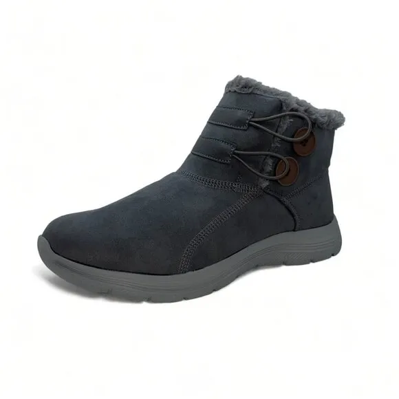 TIOSEBON Women's Winter Ankle Fur Lined Boots Anti-Slip On Resistant Booties Sho