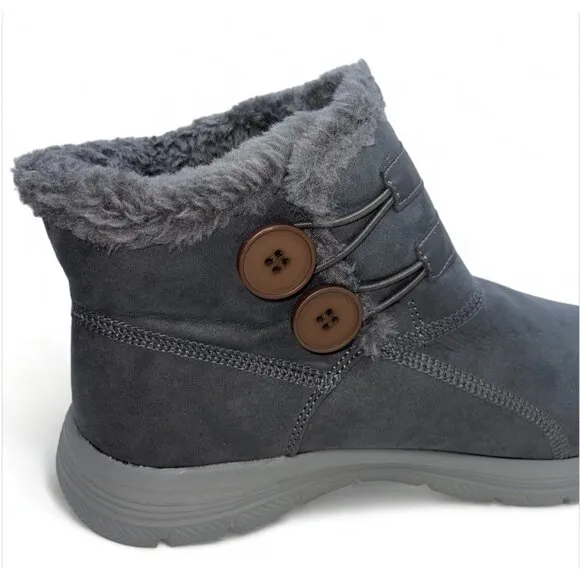 TIOSEBON Women's Winter Ankle Fur Lined Boots Anti-Slip On Resistant Booties Sho