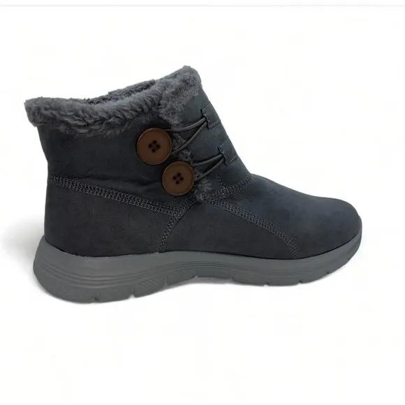 TIOSEBON Women's Winter Ankle Fur Lined Boots Anti-Slip On Resistant Booties Sho