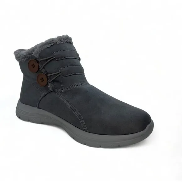 TIOSEBON Women's Winter Ankle Fur Lined Boots Anti-Slip On Resistant Booties Sho