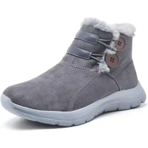 TIOSEBON Women's Winter Ankle Fur Lined Boots Anti-Slip On Resistant Booties Sho