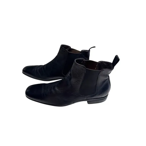 To Boot New York Mens Black Leather Chelsea Ankle Boots Size 10 SKU 7286