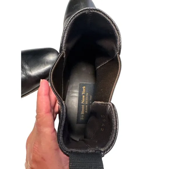 To Boot New York Mens Black Leather Chelsea Ankle Boots Size 10 SKU 7286