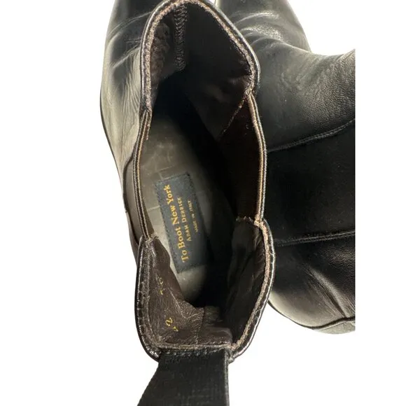 To Boot New York Mens Black Leather Chelsea Ankle Boots Size 10 SKU 7286