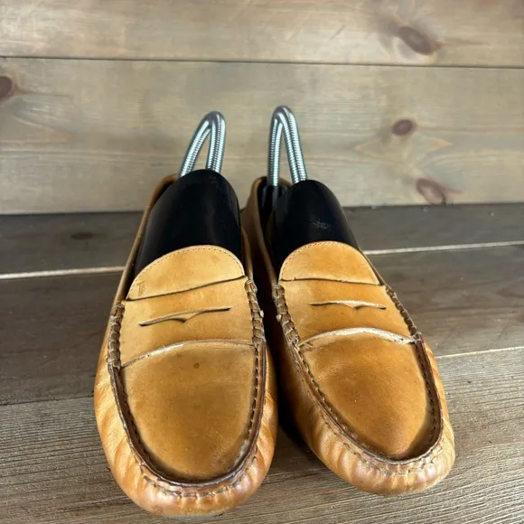 tods gommino womens size 38 shoes brown leather slip on comfort loafers