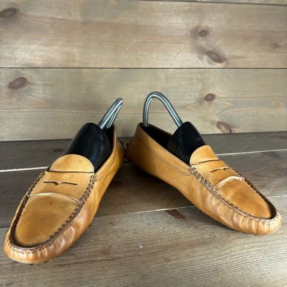 tods gommino womens size 38 shoes brown leather slip on comfort loafers