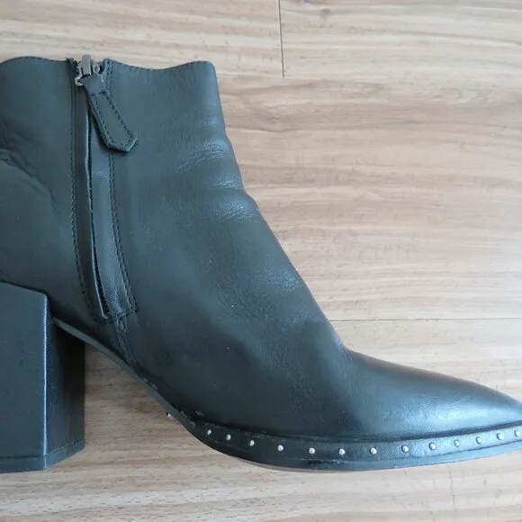 TONY BIANCO Bailey Leather Studded Booties Boots in Black Albany - Size US 6.5