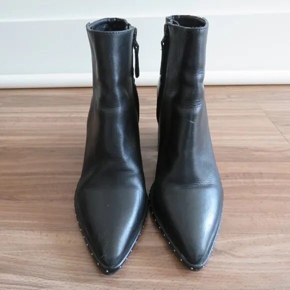 TONY BIANCO Bailey Leather Studded Booties Boots in Black Albany - Size US 6.5