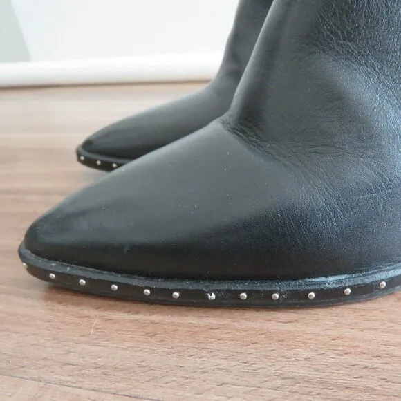 TONY BIANCO Bailey Leather Studded Booties Boots in Black Albany - Size US 6.5