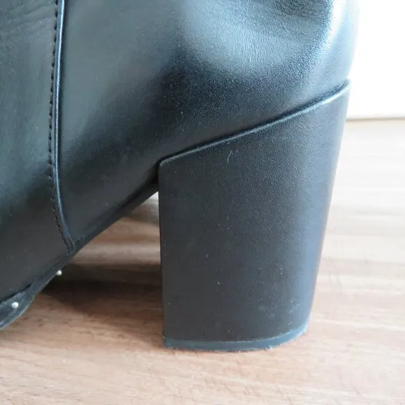 TONY BIANCO Bailey Leather Studded Booties Boots in Black Albany - Size US 6.5