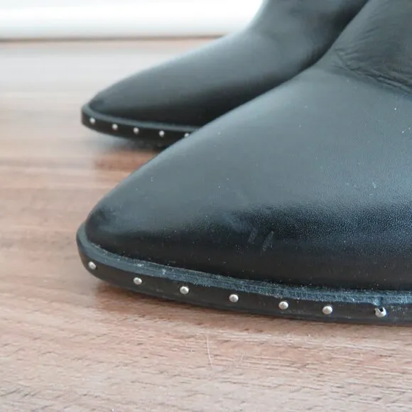 TONY BIANCO Bailey Leather Studded Booties Boots in Black Albany - Size US 6.5