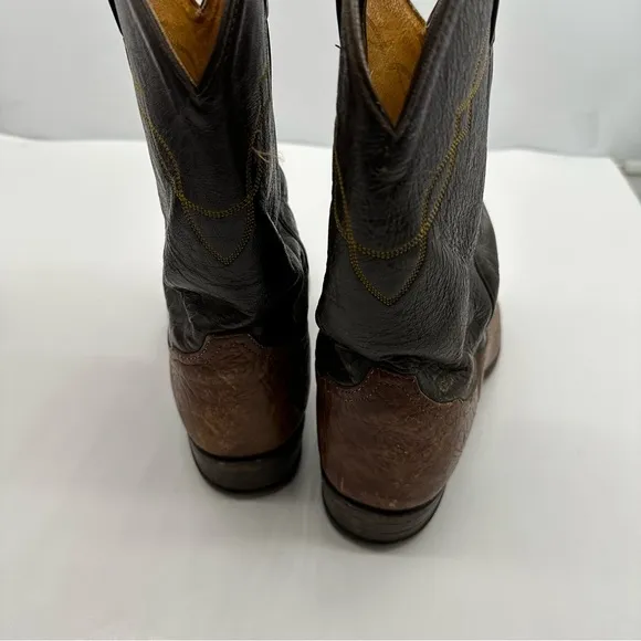 Tony Lama Boots Mens 9 EEE Shrunken Shoulder Cowboy Western Farm Work Mid Calf