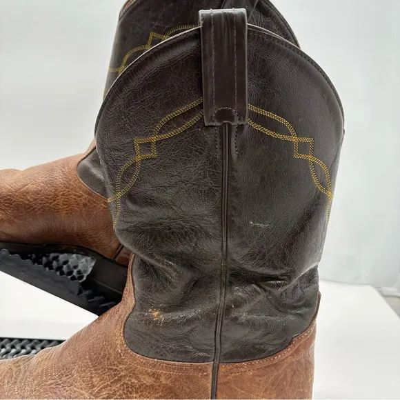 Tony Lama Boots Mens 9 EEE Shrunken Shoulder Cowboy Western Farm Work Mid Calf