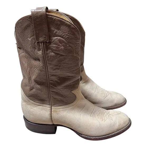 Tony Lama Made in the USA Leather Cowboy Boots Men’s Size 9 Western