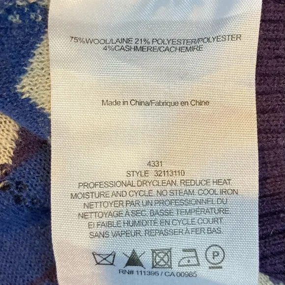 Tory Burch Chevron Stripe Knit Cardigan in Blue