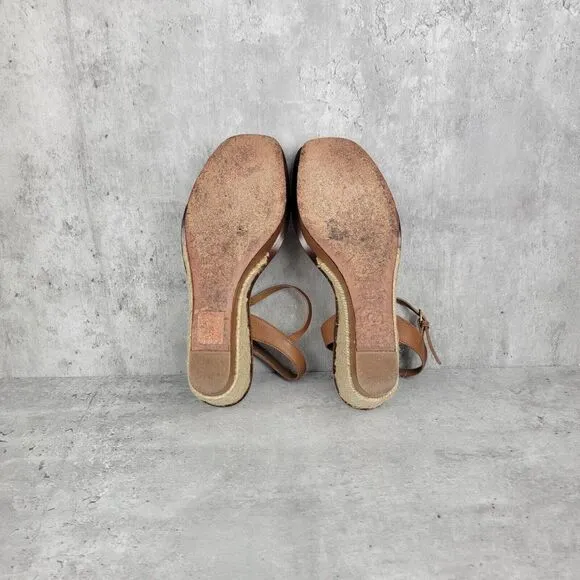 Tory Burch Laurel Ankle Strap Platform Wedge Sandals‎ Size 8.5 Boho Style